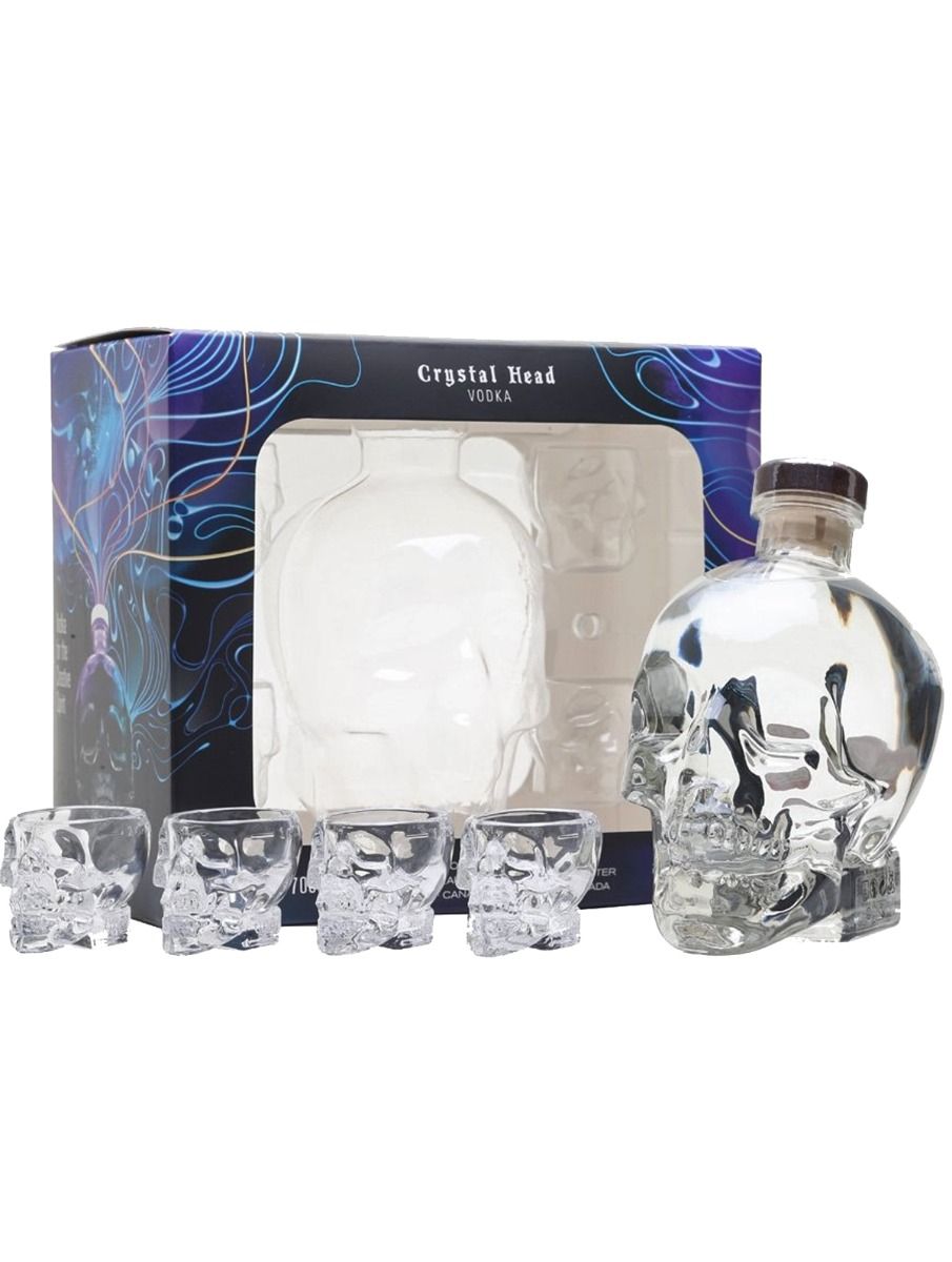 famous by Dan Aykroyd New Set of 2 Glasses Crystal Head Vodka Skull Shot Glass 