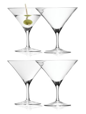 LSA Bar Collection Martini Glasses - 180ml (Set of 4) Gift Box