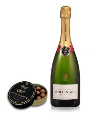 Bollinger Champagne NV 75cl & James Bond 007 Truffles Gift