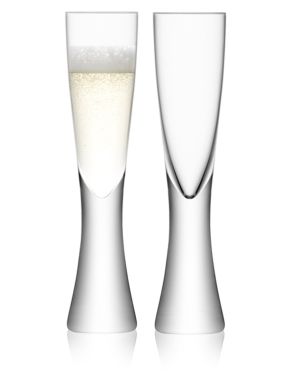 LSA Elina Champagne Flutes - 200ml (Set of 2)