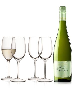 Torres Vina Esmeralda 75cl & LSA Wine Collection White Wine Glasses