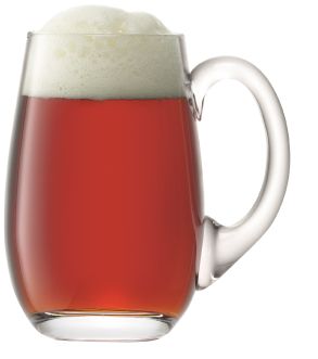 LSA Bar Beer Tankard Curved - Clear 750ml