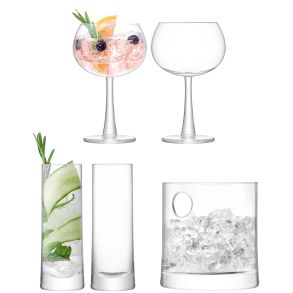 LSA Gin Ice Glassware Set - Clear