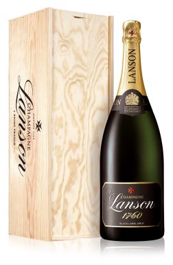 Lanson Magnum Black label Champagne Brut NV 150cl Wooden Gift Box