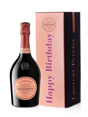 Laurent-Perrier Cuvée Rosé Champagne Gift Tin 75cl - Happy Birthday!