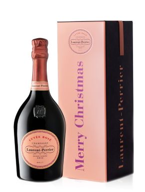 Laurent-Perrier Cuvée Rosé Champagne Gift Tin 75cl - Merry Christmas