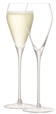 LSA Wine Collection Sparkling Wine Glasses - Clear 250ml (Set of 2)