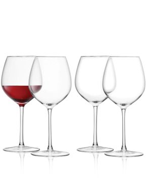 LSA Wine Collection Red Wine Goblet Glasses - 420ml (Set of 4)