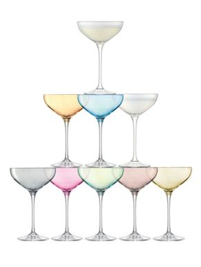 LSA Tower Champagne Saucers - 235ml (Assorted Set of 10)