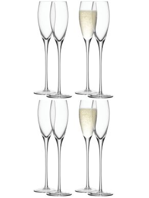 LSA Wine Collection Champagne Flutes - 160ml (Set of 8)