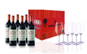 Marques de Murrieta Tinto Reserva Wine 6x75cl & Glasses