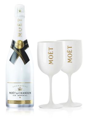 Moet & Chandon Ice Impérial NV Champagne 75cl & 2 Flutes Gift Set