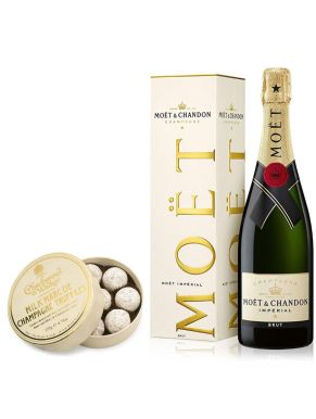 Moet & Chandon Brut NV Champagne & Milk Truffles 135g