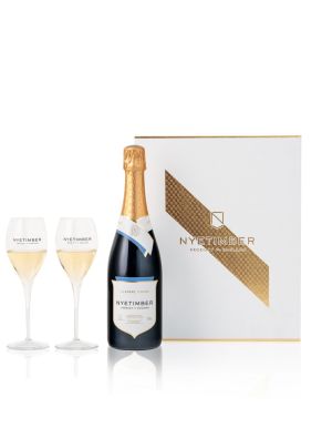 Nyetimber Classic Cuvée Sparkling Wine 75cl 2 x Flute Gift Set