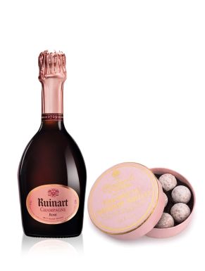 Ruinart Rose NV Champagne 37.5cl & Pink Truffles 135g