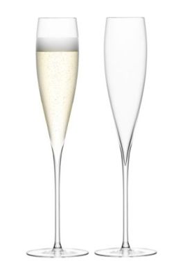 LSA Savoy Champagne Flutes - Clear 200ml (Set of 2)