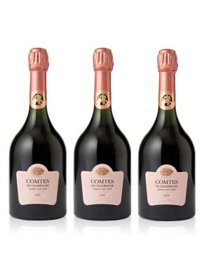 Taittinger Comtes de Champagne Rosé 2009 Case Deal 3 x 75cl