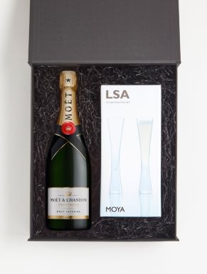 Moet & Chandon Champagne 75cl & LSA Moya Flutes Luxury Gift Box