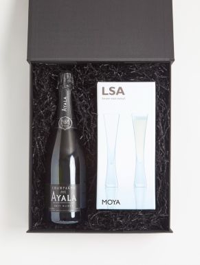 Ayala Brut Champagne 75cl & LSA Moya Flutes Luxury Gift Box