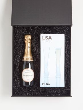 Laurent-Perrier La Cuvée Half & LSA Moya Flutes Luxury Gift Box