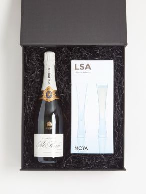 Pol Roger Champagne 75cl & LSA Moya Flutes Luxury Gift Box