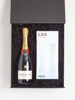 Bollinger Champagne 75cl & LSA Moya Flutes Luxury Gift Box