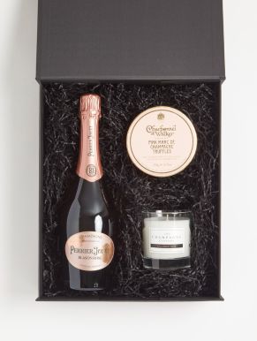 Perrier Jouet Rose Champagne, Candle & Truffles Luxury Gift Box