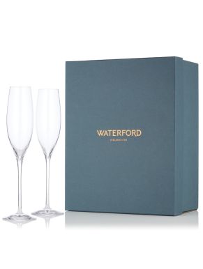 Waterford Elegance Classic Crystal Champagne Flutes 240ml (set of 2)