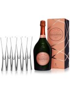 Laurent-Perrier Cuvée Rosé Magnum 150cl & LSA Moya Flutes (Set of 6)