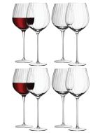LSA Aurelia Red Wine Glasses - Clear Optic 660ml (Set of 8)