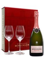 Bollinger Rosé Champagne (New Shape) & 2 Flute Gift Set