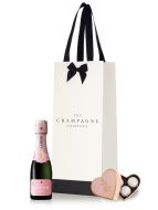 Lanson Rosé Champagne 20cl Truffles & Luxury Gift Bag