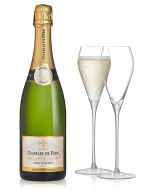 Charles De Fere Jean-Louis Sparkling Wine & 2 LSA Prosecco Glasses 