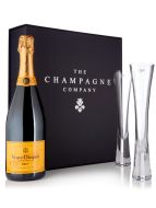 Veuve Clicquot Champagne 75cl & LSA Moya Flutes Luxury Gift Box