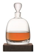 LSA Whisky Islay Decanter & Walnut Base - Clear 1L
