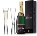 Lanson Champagne Brut NV Gift Box 75cl & 2 LSA Moya Champagne Flutes