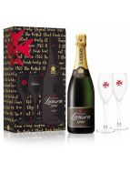 Lanson Perfect Start Black Label Champagne NV 75cl 2 Flute Gift Set
