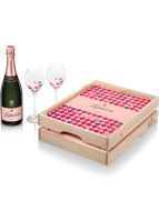 Lanson Le Rosé Fruit Market Champagne & 2 Flute Gift Set