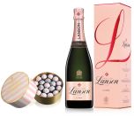 Lanson Rose Label Champagne NV 75cl & Pink Truffles 650g
