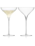 LSA Savoy Champagne Saucers - Clear 250ml (set of 2)