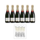 Moët & Chandon Brut Imperial Champagne Case Deal & Set of 6 Glasses