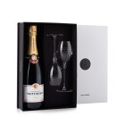 Taittinger Brut Reserve Champagne & 2 Flutes Paradox Gift Set 75cl