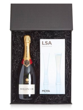 Bollinger Champagne & LSA Moya Flutes Luxury Gift Box