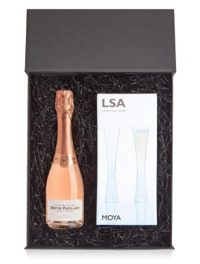 Bruno Paillard Rosé Half & LSA Moya Flutes Luxury Gift Box