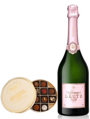 Deutz Rosé Champagne & Chocolate Truffles Gift
