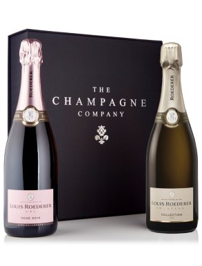 Louis Roederer Brut Collection & Rosé Champagne 75cl Luxury Gift Box