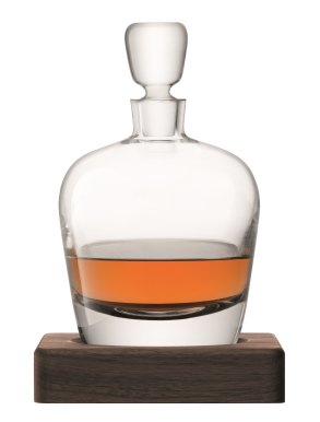 LSA Whisky Arran Decanter & Walnut Base - Clear 1L