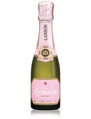 Lanson Rose Label Champagne Quarter Bottle Brut NV 20cl
