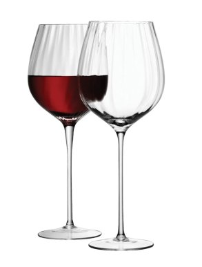 LSA Aurelia Red Wine Glasses - Clear Optic 660ml (Set of 2)