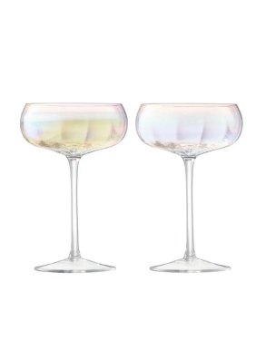 LSA Pearl Champagne Saucers - 300ml (Set of 2)
